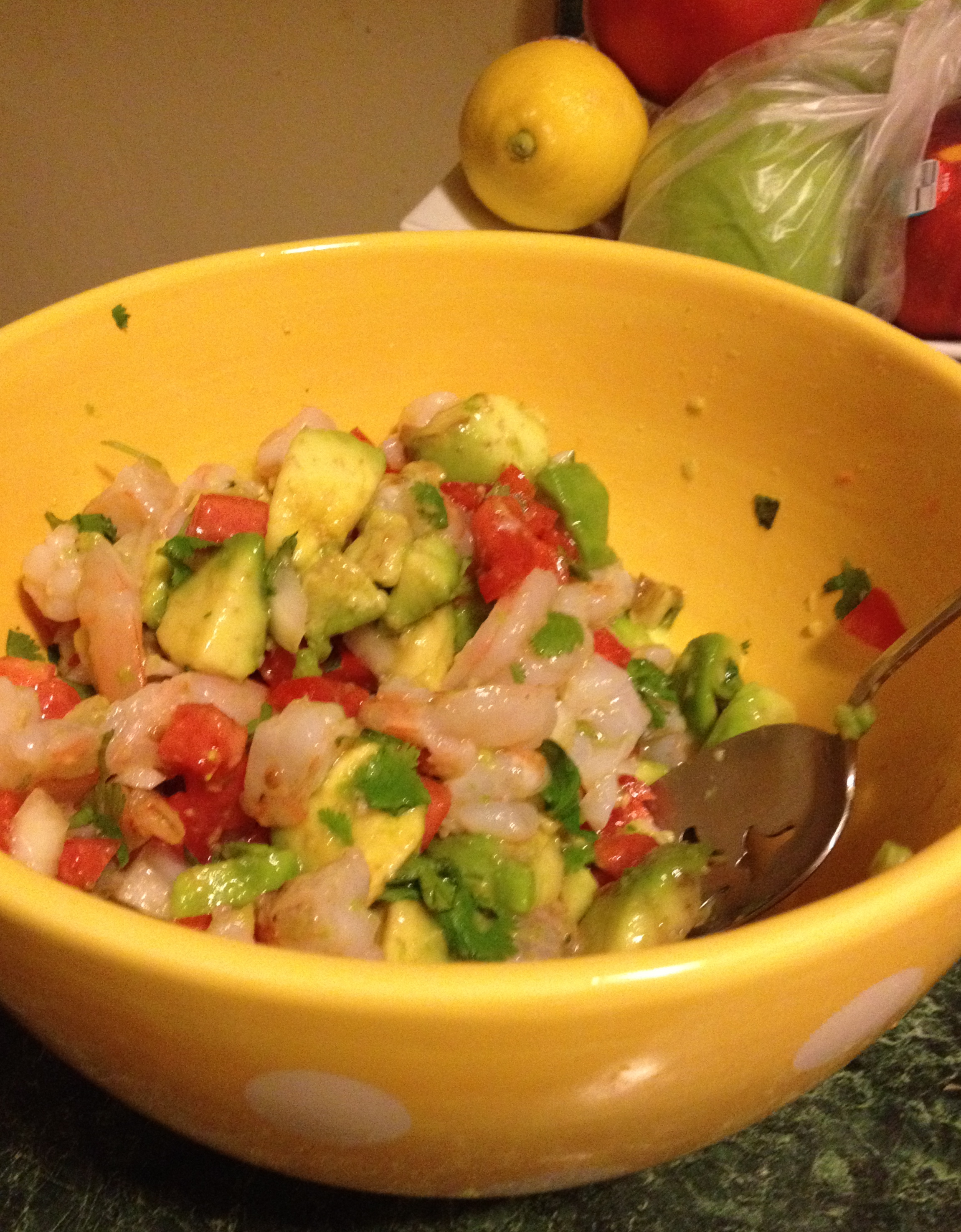 Shrimp "ceviche"