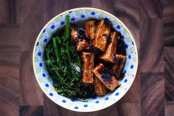 Hoisin-Lacquered Tofu with Broccoli