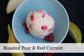 Roasted Pear & Red Currant Ice Cream