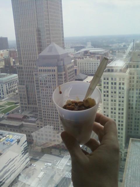 Ballpark Mustard Ice Cream with Peanuts