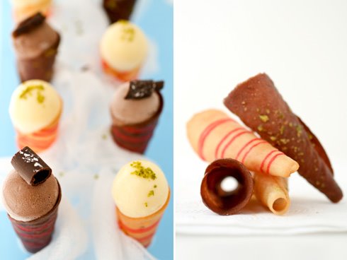 Vanilla and Chocolate Tuiles