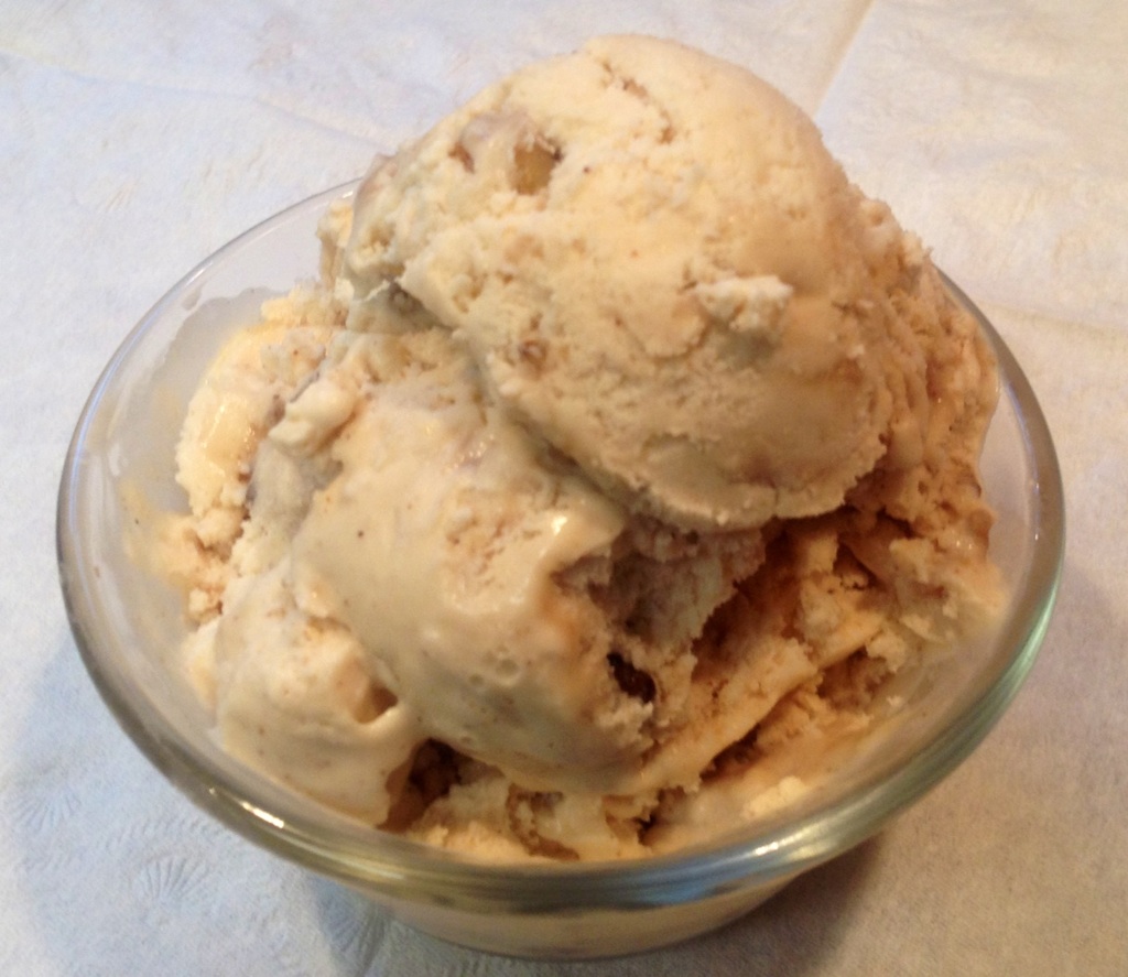 Apple Cider Ice Cream with Walnut Pralines