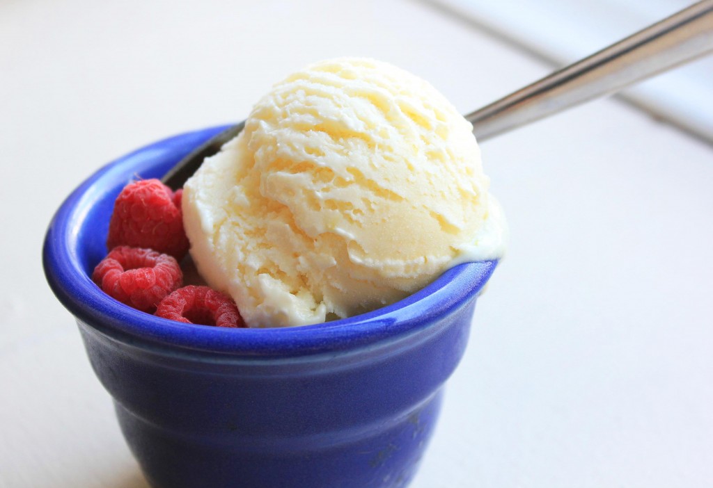 Lemon Curd Mascarpone Ice Cream