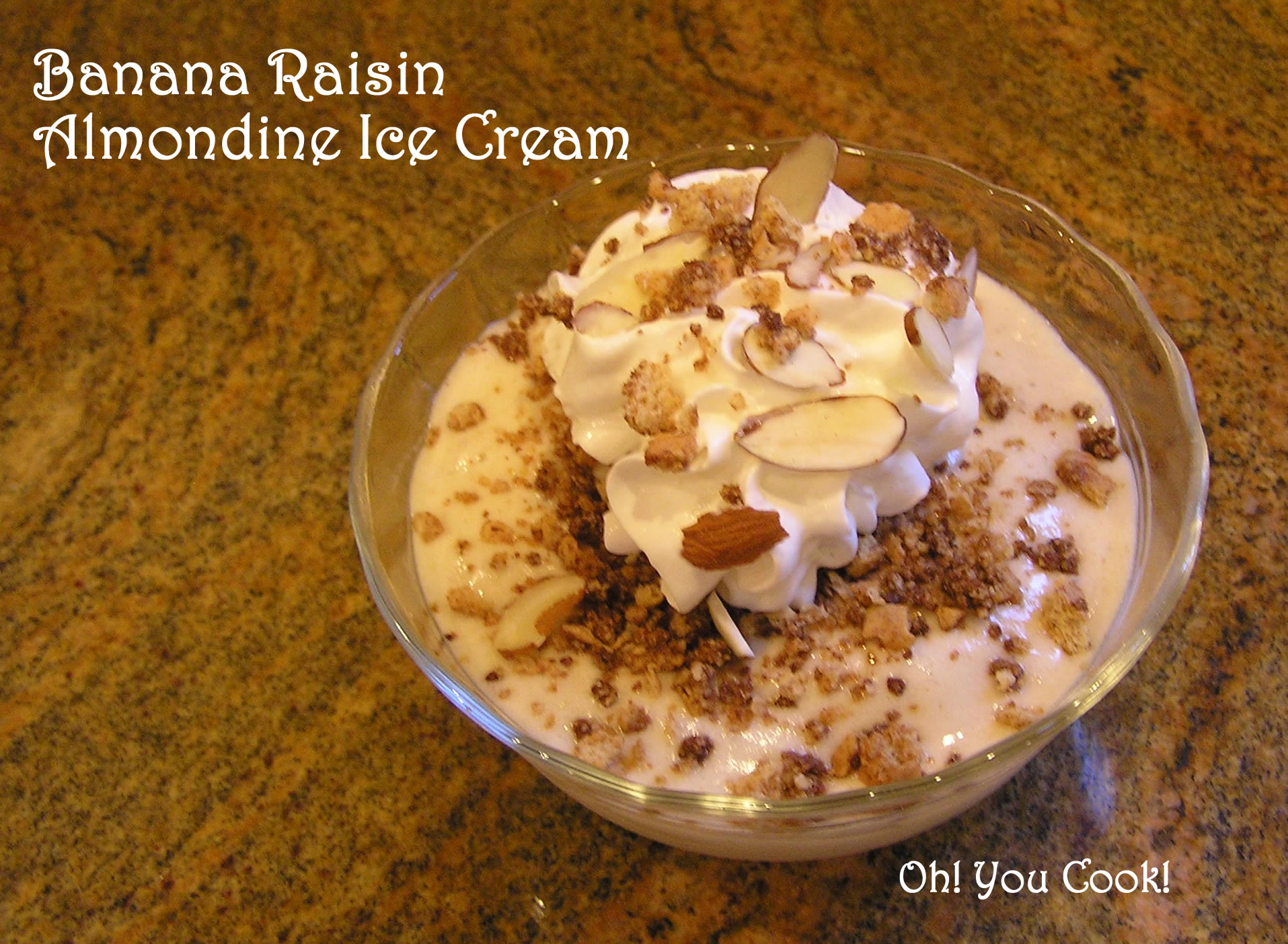 Banana Raisin Almondine Ice Cream