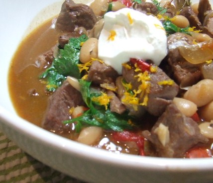 Spicy Pork Ragout with Cannelini and Orange