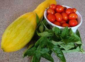 Summer Squash, Tomato, and Basil Pasta