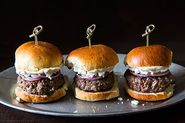 Lamb Sliders with Feta Cheese, Red Onions, and Cumin- Mayonnaise