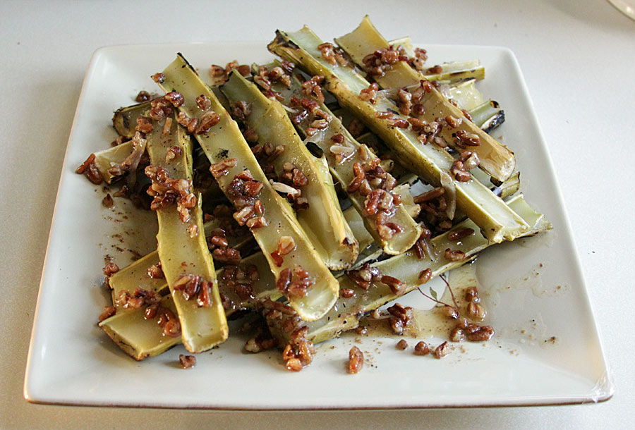 Broccoli Marrow with Pecan, Garlic Butter