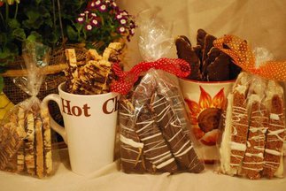 Chocolate Dipped Cranberry Almond Biscotti