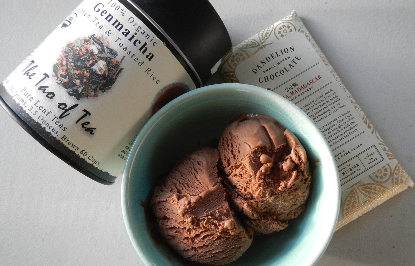 Chocolate Genmaicha Ice Cream