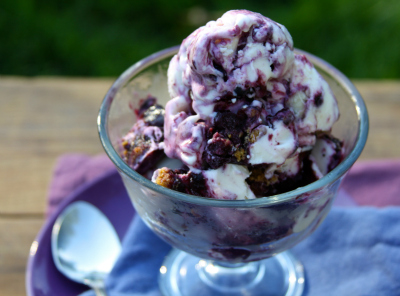 Banana Blueberry Cheesecake Ice Cream