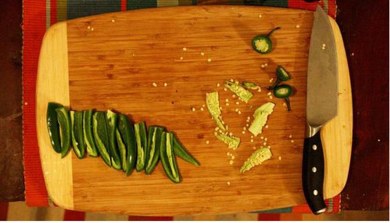 Jalapeno-infused tequila.