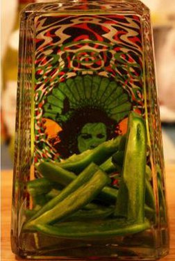 Jalapeno-infused tequila.