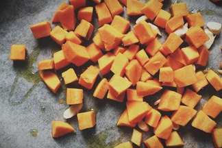 Rustic Roasted Pumpkin and Mushrooms