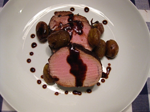 Seared Pork Tenderloin with Grapes