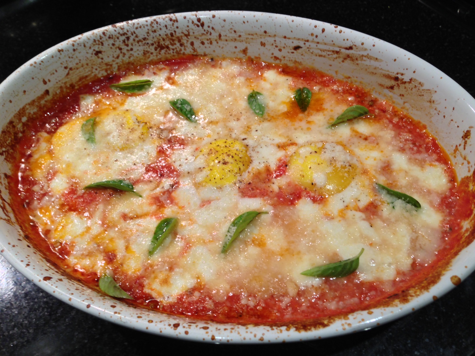Baked Eggs in Marinara Sauce Recipe on Food52