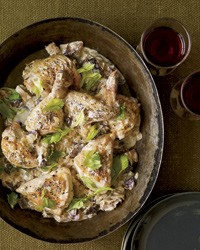 Chicken Fennel Fricassee Lite, with artichokes, mushrooms and capers