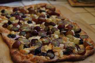 Grape and Feta Flat Bread