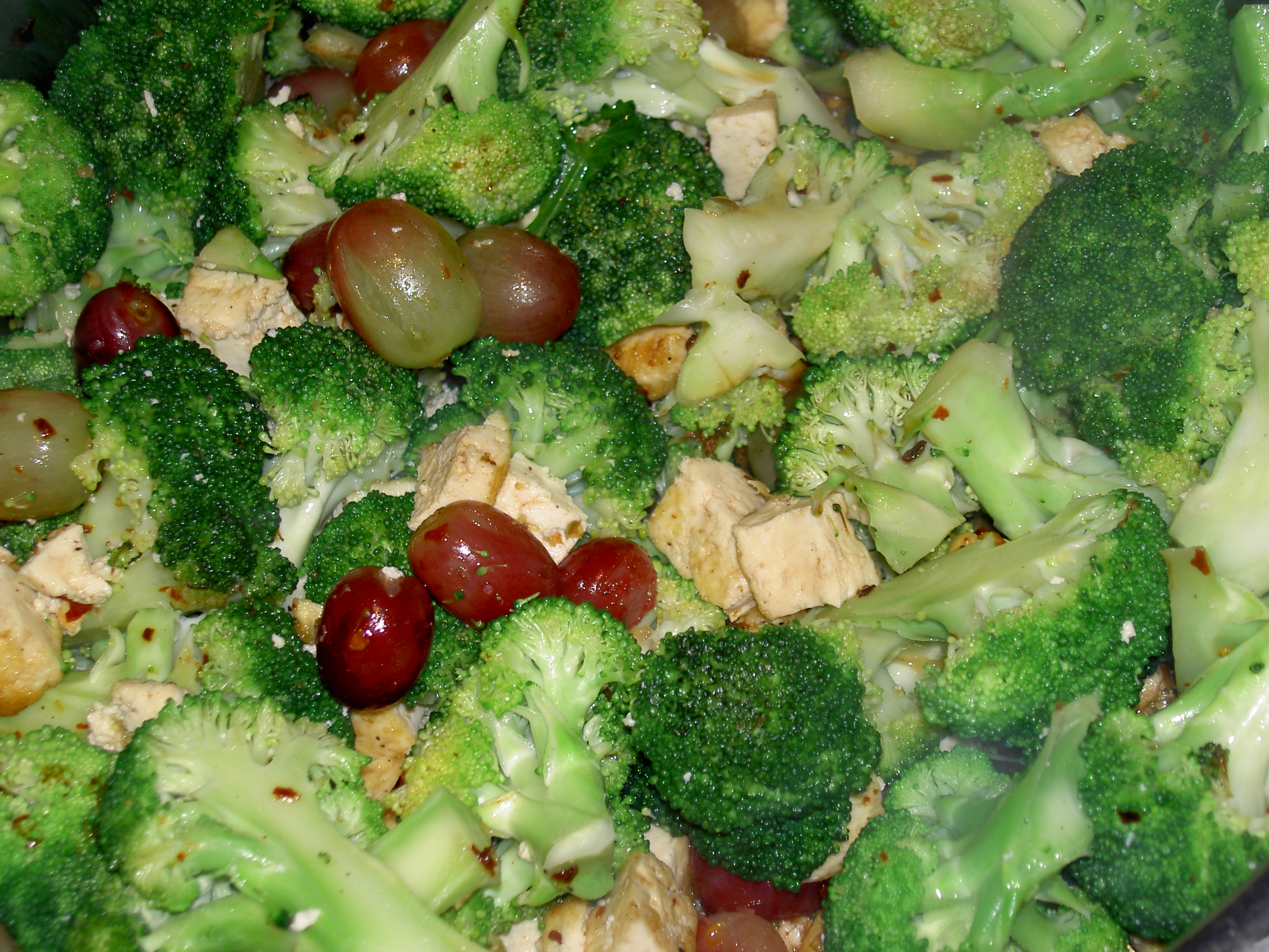 Broccoli,Tofu, and Grape Sautee