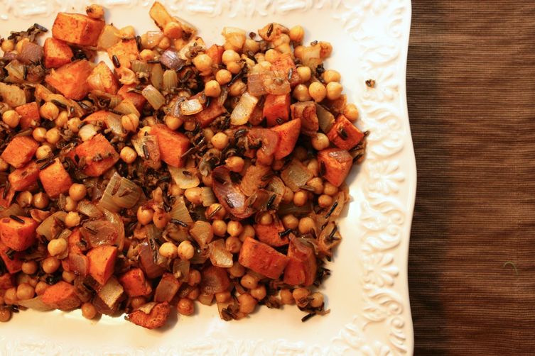 Smoked Paprika Wild Rice, Sweet Potatoes and Chickpeas