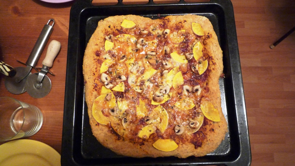 Whole Wheat Pizza with Pumpkin
