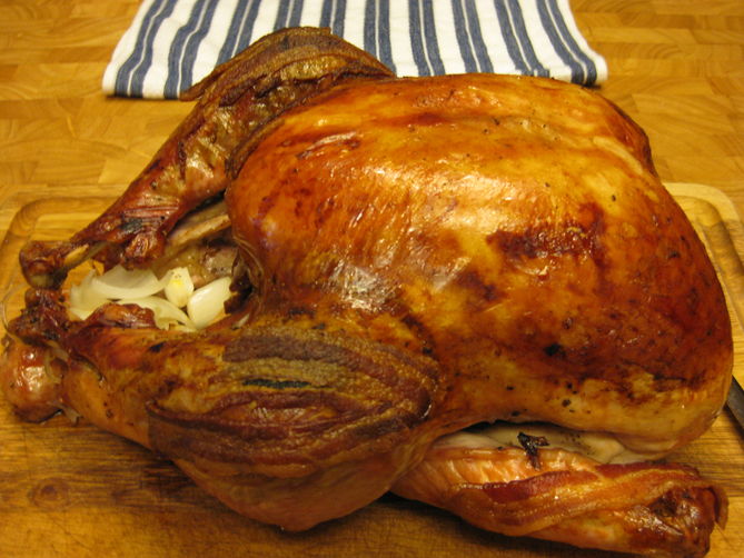 Bacon Bird with Turkey Neck Gravy