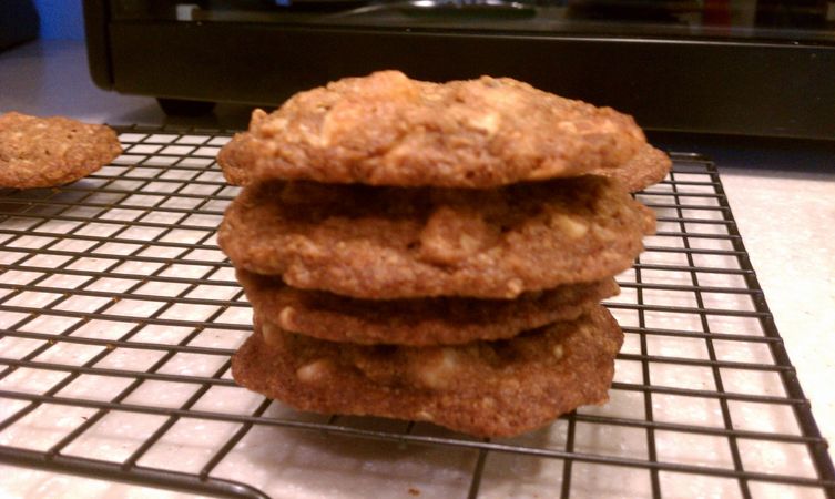 Hazelnut-White Chocolate Chip Cookies