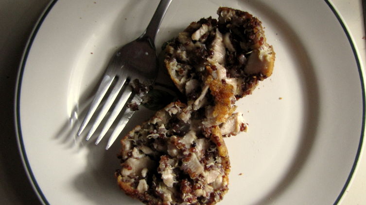 Quinoa "Arancini" with Whiskey-Poached Chicken