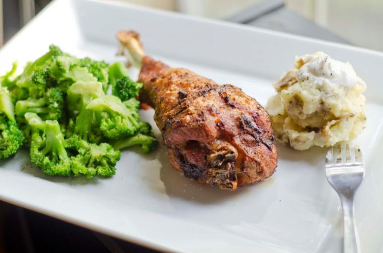 Baked Lemon & Ancho Chile Spiced Turkey Legs