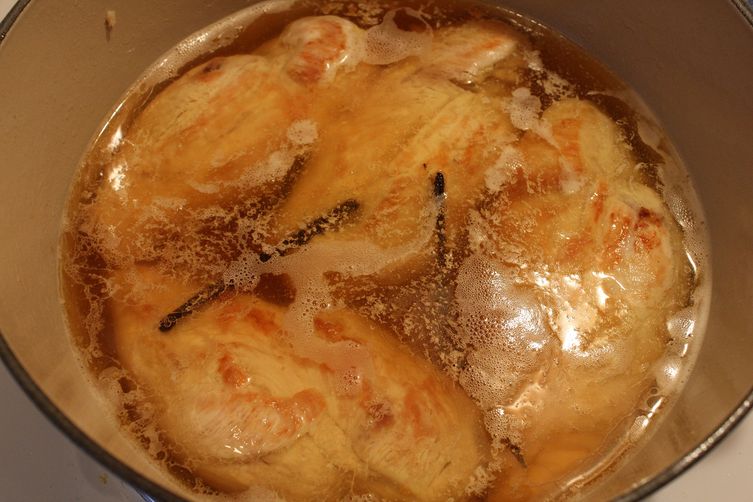 Vanilla Bean and Green Grape Chicken with Vanilla Scented Pilaf