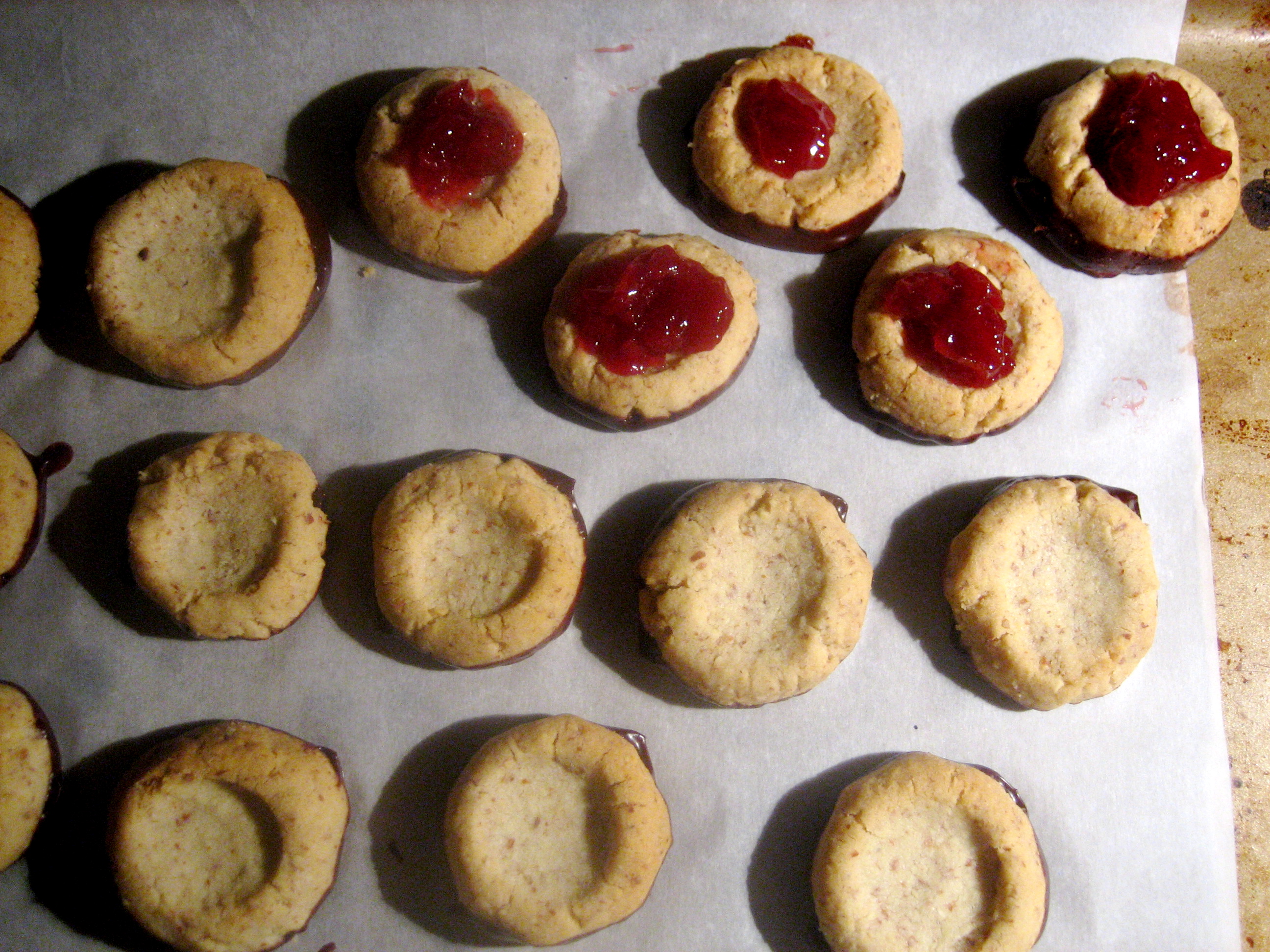 Chocolate Cherry Thumbprints