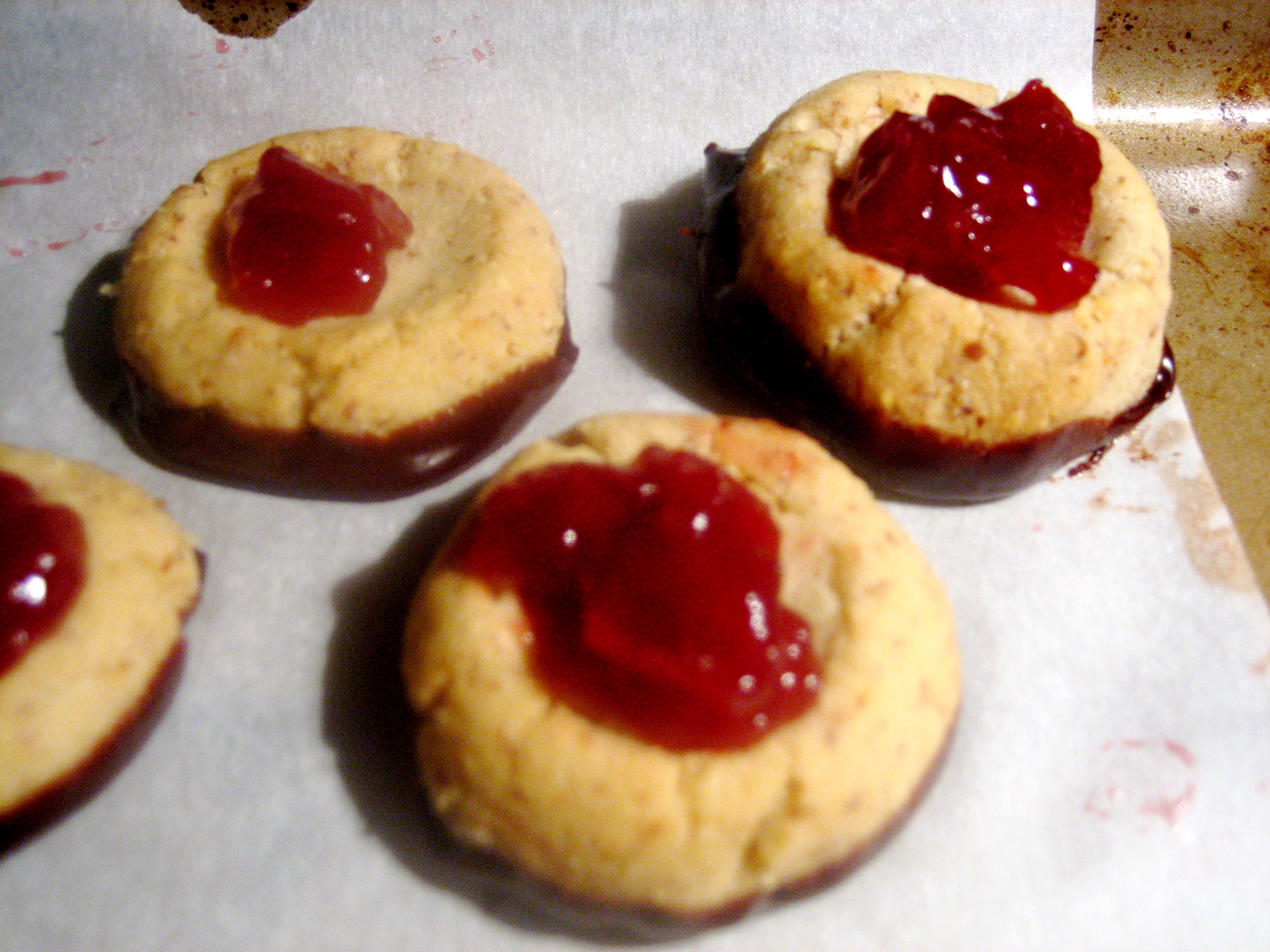 Chocolate Cherry Thumbprints