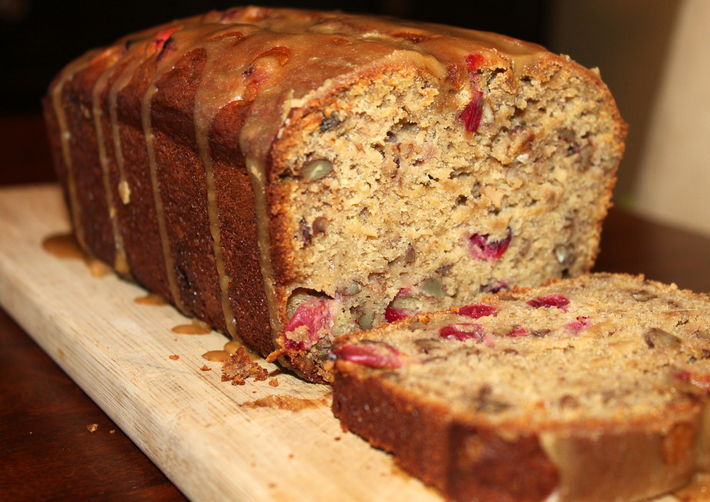 Cranberry-Pecan Banana Bread 
