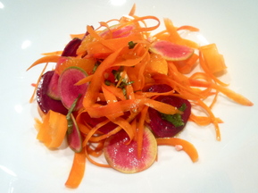Rainbow Carrot Salad with Oranges and Basil 