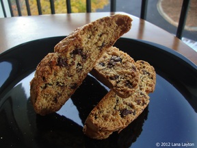 Biscotti with Lime and Chocolate-Covered Espresso Beans