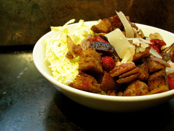 Butternut Squash Panzanella with Brown Butter Balsamic Dressing