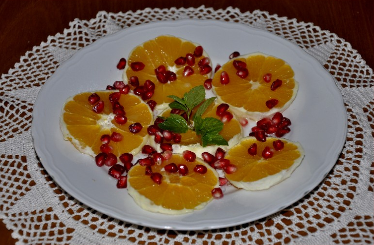 Gianfranco's Boozy Orange and Pomegranate Fruit Salad