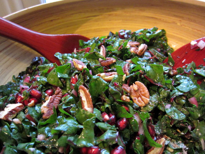 Happy Holidays Chard Salad