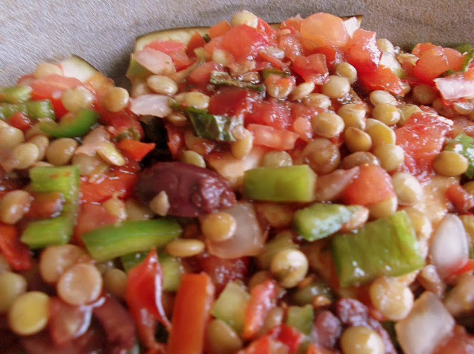 Eggplant-Lentil Stew with Homemade Pomegranate Molasses