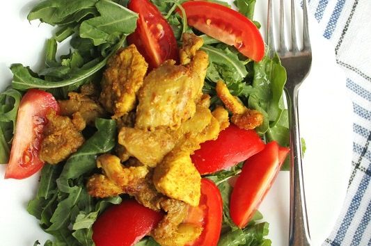 Warm Curried Chicken Salad