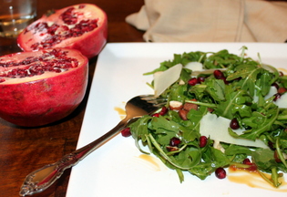 Arugula Salad with Pomegranate and Pecorino
