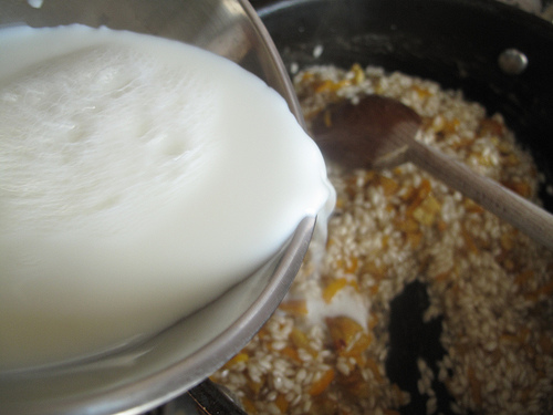 Kumquat and Chestnut rice pudding