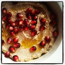 Eggplant walnut pâté with pomegranates