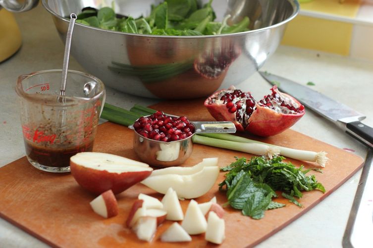 Poppyseed, Pomegranate and Pear Salad