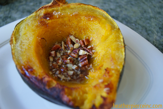 Maple-Pecan Acorn Squash