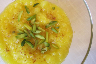 Saffron-Infused Rice Pudding- Sholeh Zard, in the Persian Manner