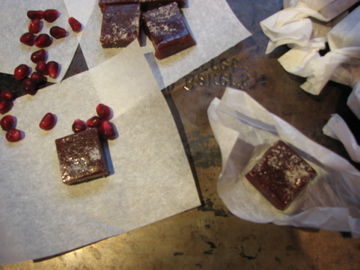 Spiced Pomegranate and Orange Caramels