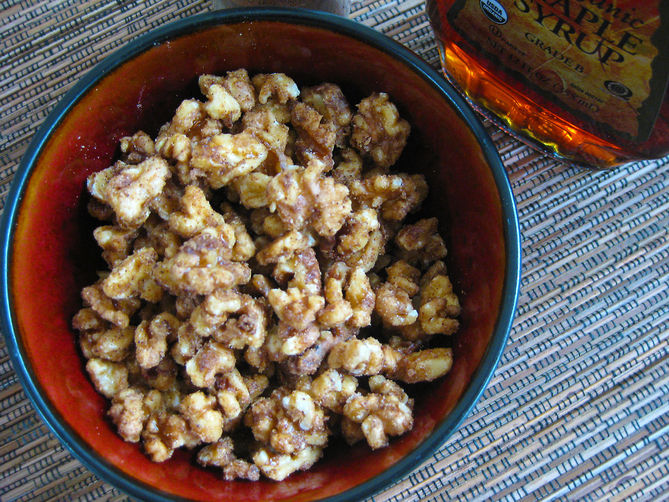 Maple Sugared Walnuts (or Pecans)