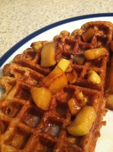 Apple Cider Waffles with Caramelized Apples
