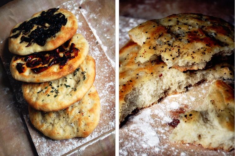 Italian Focaccia and Four Topping Ideas